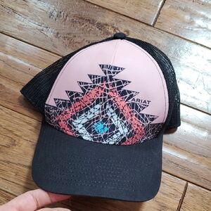 Ariat Aztec Print Black Pink Trucker Hat